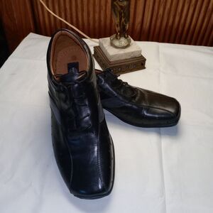 VTG Rare Vuarnet France Black Shoes 41 EU Mens Size 8 US